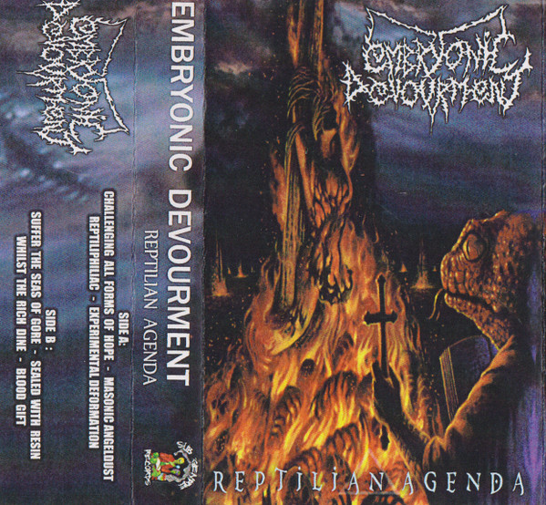 Kudde registreren Bijdrage Embryonic Devourment – Reptilian Agenda (2016, Cassette) - Discogs
