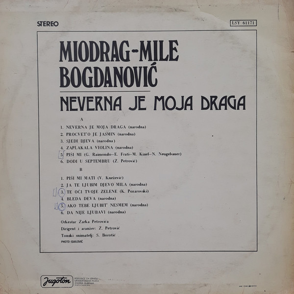 last ned album Miodrag Mile Bogdanović - Neverna Je Moja Draga