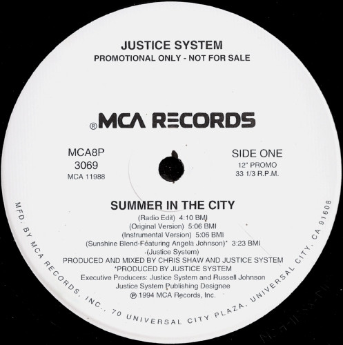 Justice System - Summer In The City | Releases | Discogs