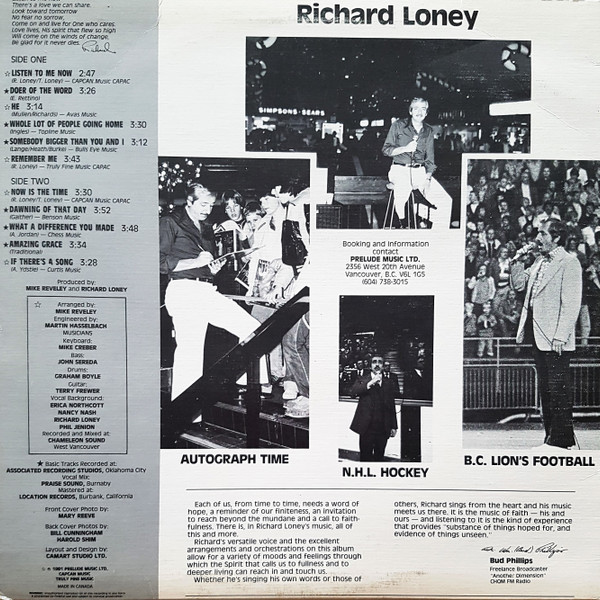 descargar álbum Richard Loney - Listen To Me Now