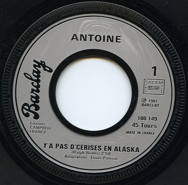 last ned album Antoine - Ya Pas Dcerises En Alaska La Marine Nationale