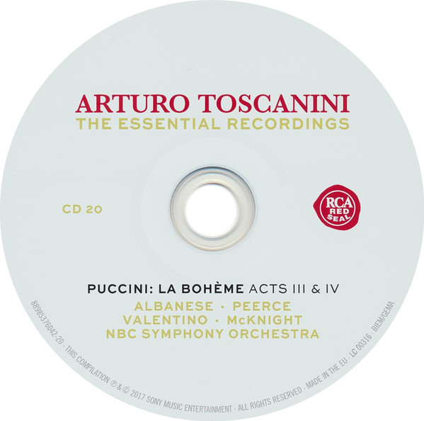 last ned album Arturo Toscanini, Puccini, Albanese, Peerce, Valentino, McKnight, NBC Symphony Orchestra - La Bohème