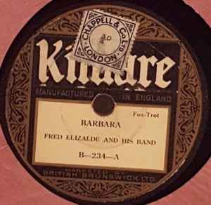 Fred Elizalde And His Music - Barbara / Dancing Tambourine album cover