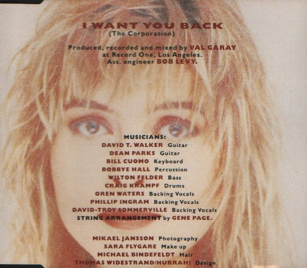 Tove Naess – I Want You Back (1988, Vinyl) - Discogs