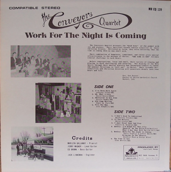 ladda ner album The Conveyors Quartet - Work For The Night Is Coming