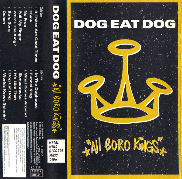 1994 Tshirt Dog Eat Dog Blue Grape Boro Kings Band Musik Rock Hard Crossover