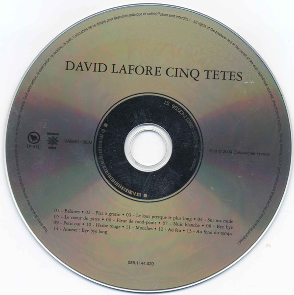ladda ner album David Lafore - Cinq Tetes