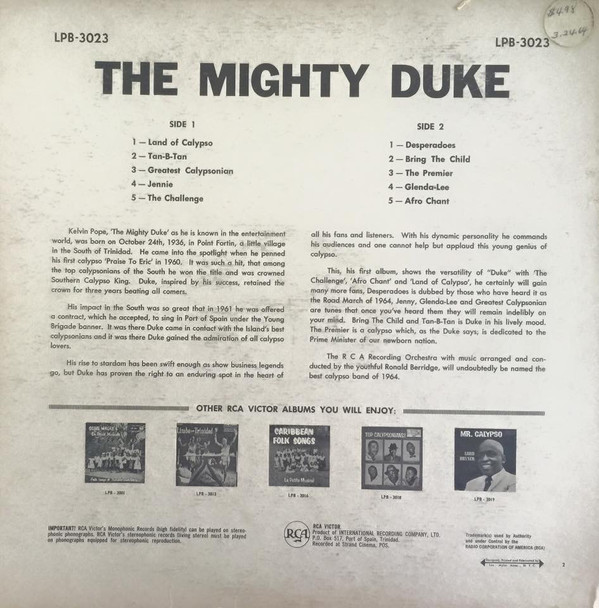 baixar álbum Mighty Duke - Rough And Tumble Calypsoes