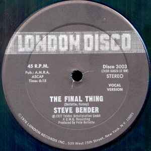 The Final Thing - Steve Bender