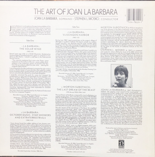 last ned album Joan La Barbara - The Art Of Joan La Barbara