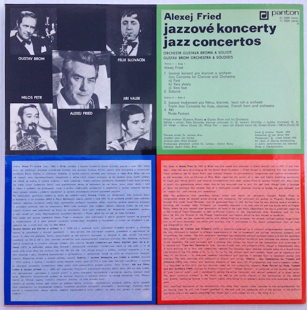 Album herunterladen Alexej Fried, Gustav Brom Orchestra, Felix Slováček - Jazzové Koncerty Jazz Concertos