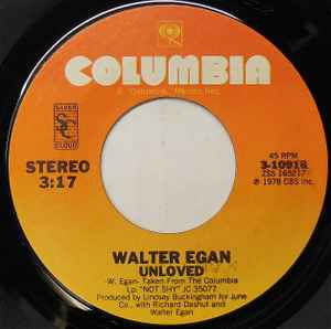 Walter Egan - Unloved album cover