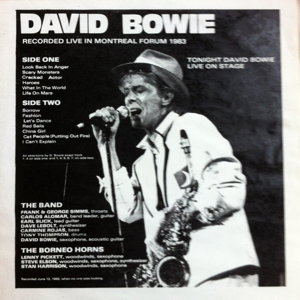 David Bowie – Tonight David Bowie Live On Stage (1984, Vinyl