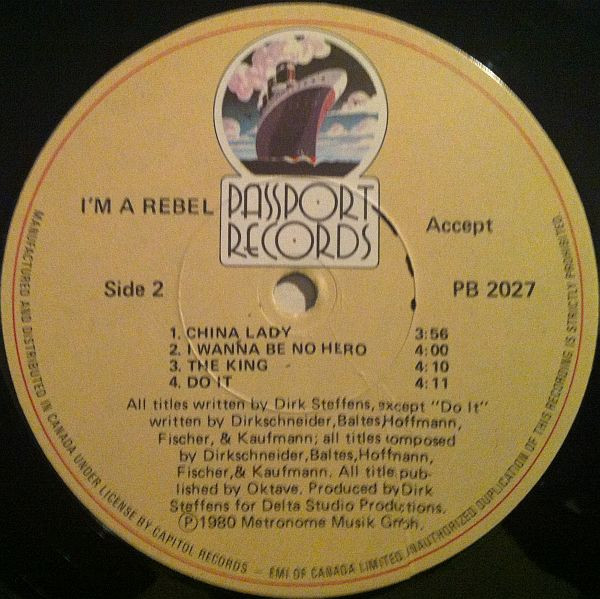 Accept – Accept (1980, Vinyl) - Discogs