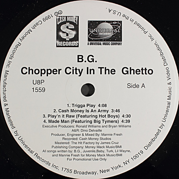 B.G. – Chopper City In The Ghetto (1999, Vinyl) - Discogs