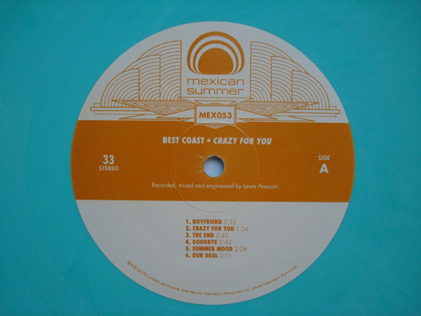 Best Coast – Crazy For You (2010, Seafoam Green, Vinyl) - Discogs