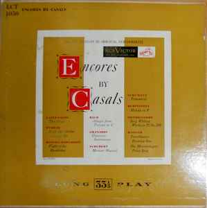 Pablo Casals - Encores By Casals album cover