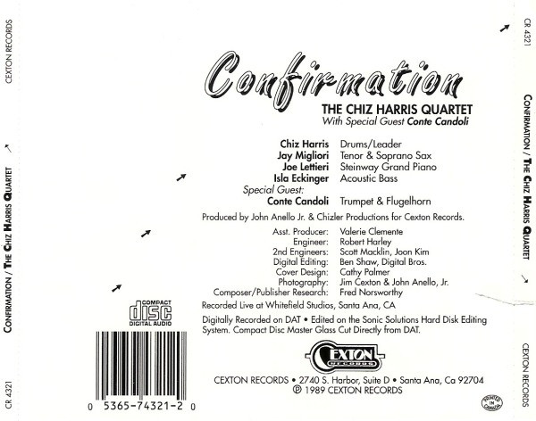 descargar álbum The Chiz Harris Quartet With Special Guest Conte Candoli - Confirmation
