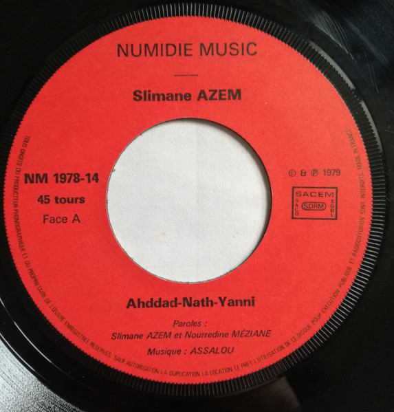Slimane Azem – Ahddad Nat Yanni (1979, Vinyl) - Discogs