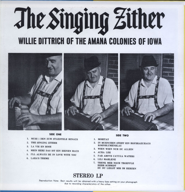 ladda ner album Willie Dittrich Of The Amana Colonies Of Iowa - The Singing Zither