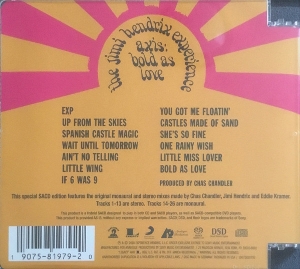 Jimi Hendrix Experience, The - Axis: Bold As Love / SACD, Hybrid