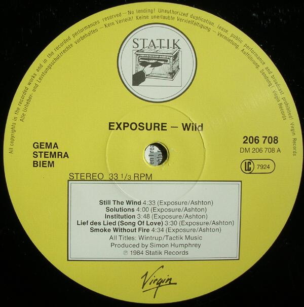 lataa albumi Exposure - Wild