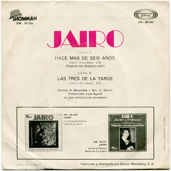 lataa albumi Jairo - Hace Mas De Seis Años