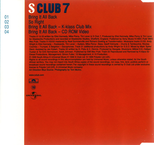 Album herunterladen S Club 7 - Bring It All Back