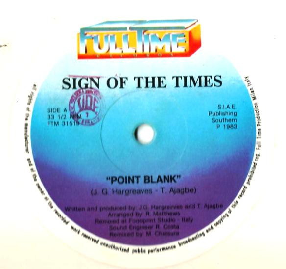 Sign Of The Times – Point Blank (1983, Vinyl) - Discogs