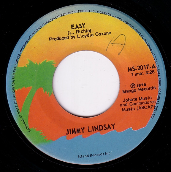 Jimmy Lindsay – Easy (1977, Vinyl) - Discogs