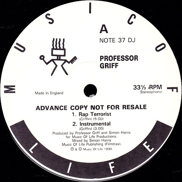 Professor Griff – It's A Rap Thing (1990, Vinyl) - Discogs