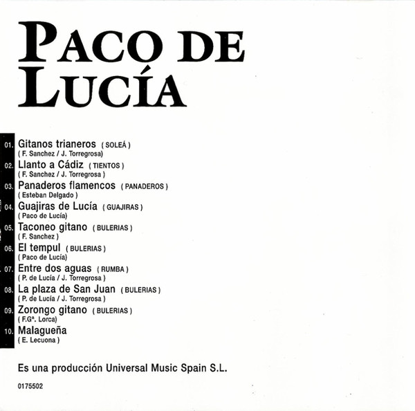 lataa albumi Paco De Lucía - Entre Dos Aguas Y Otros Grandes Éxitos
