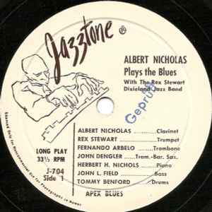 Albert Nicholas - Plays The Blues album cover