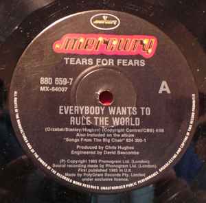 Tears For Fears – Everybody Wants To Rule The World (1985, Vinyl) - Discogs