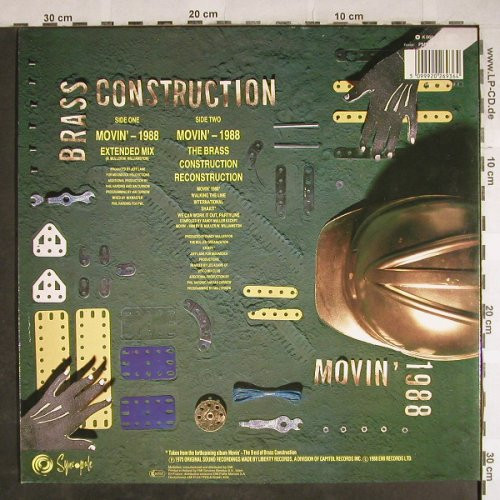 Brass Construction – Movin' - 1988 (1988, Vinyl) - Discogs