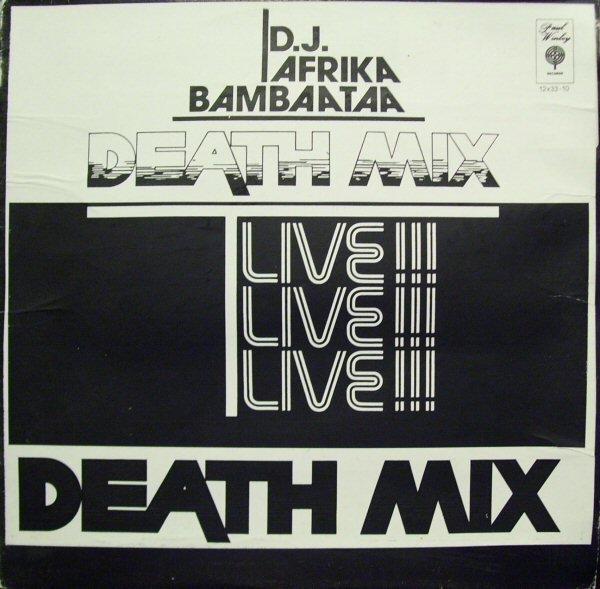 D.J. Afrika Bambaataa – Death Mix — Live!!! (White / Black Cover