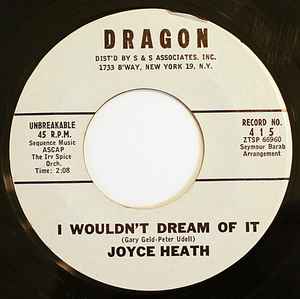 Joyce Heath With The Irv Spice Orchestra – I Wouldn't Dream Of It