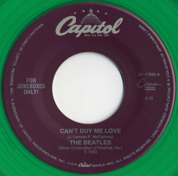 The Beatles – Can't Buy Me Love (1994, Green, Vinyl) - Discogs