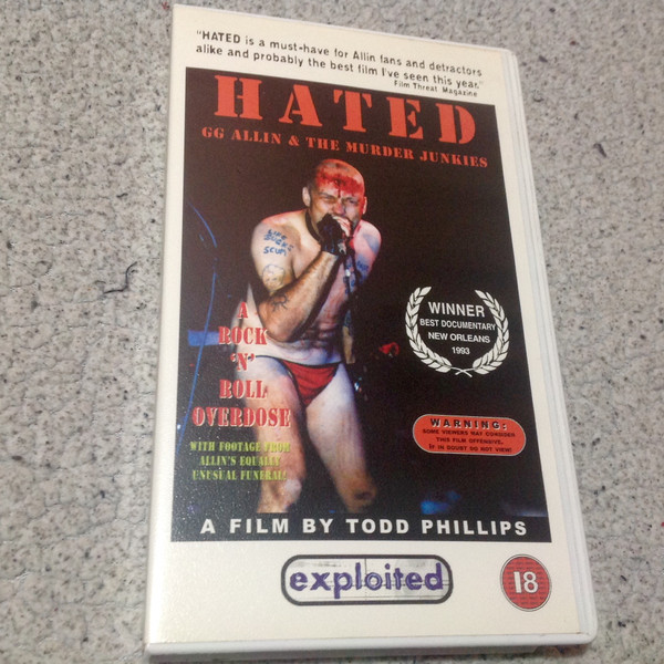 GG Allin & The Murder Junkies – Hated (1998, VHS) - Discogs