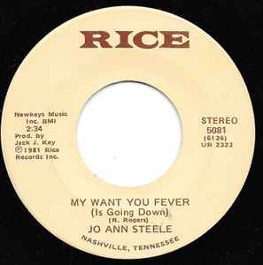 Jo Ann Steele - My Want You Fever (Is Going Down) / Bits And Pieces album cover