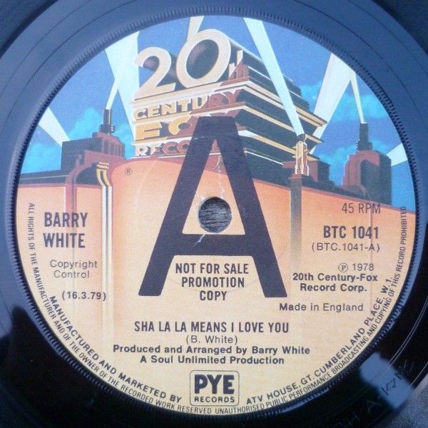 Barry White - Sha La La Means I Love You | Releases | Discogs