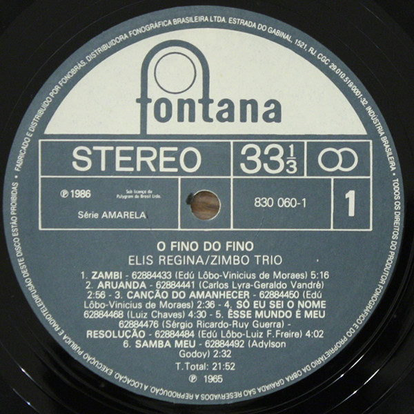 last ned album Elis Regina E Zimbo Trio - O Fino Do Fino Ao Vivo No Teatro Record