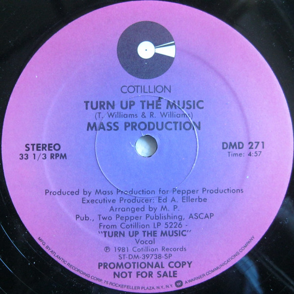 Mass Production – Turn Up The Music / Bopp (1981, Vinyl) - Discogs