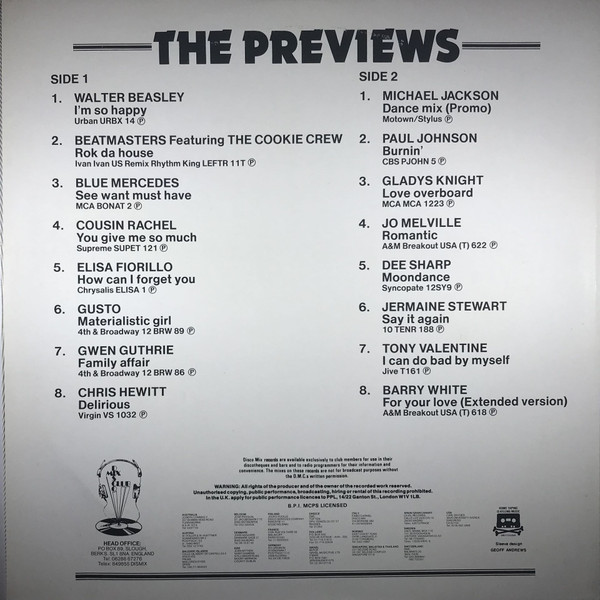 descargar álbum Various - January 88 Previews