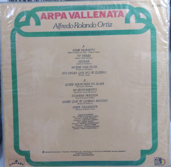 télécharger l'album Alfredo Rolando Ortiz - Arpa Vallenata Vol 2