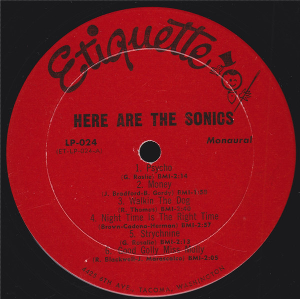 The Sonics – Here Are The Sonics!!! (1965, Vinyl) - Discogs