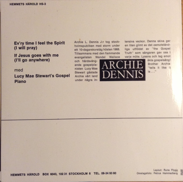descargar álbum Archie Dennis - Evry Time I Feel The Spirit I Will Pray