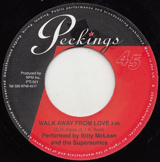 Bitty McLean And The Supersonics – Walk Away From Love (2004