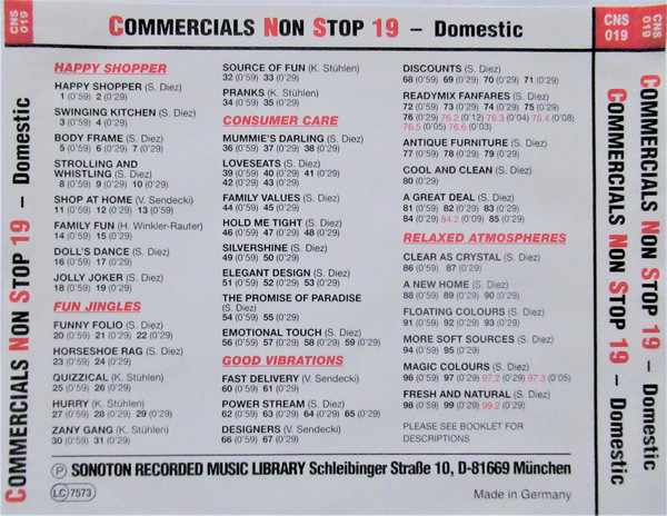 Album herunterladen Various - Commercials Non Stop 19 Domestic