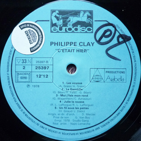 Album herunterladen Philippe Clay - Cétait Hier